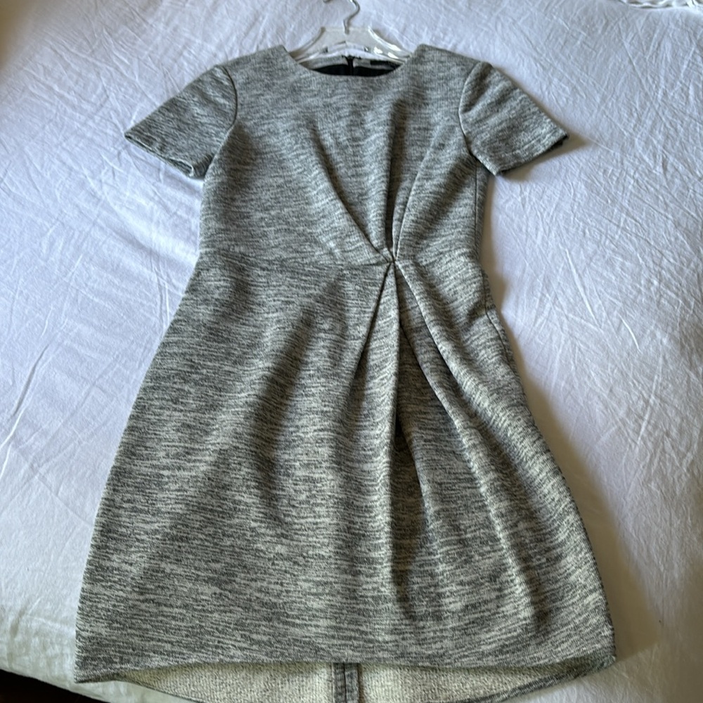 Tibi Grey Cinched Waist T Shirt Dress size 2